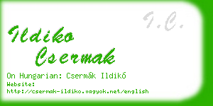 ildiko csermak business card
