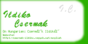 ildiko csermak business card